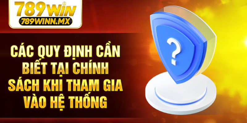 Các quy định cần biết tại chính sách khi tham gia vào hệ thống